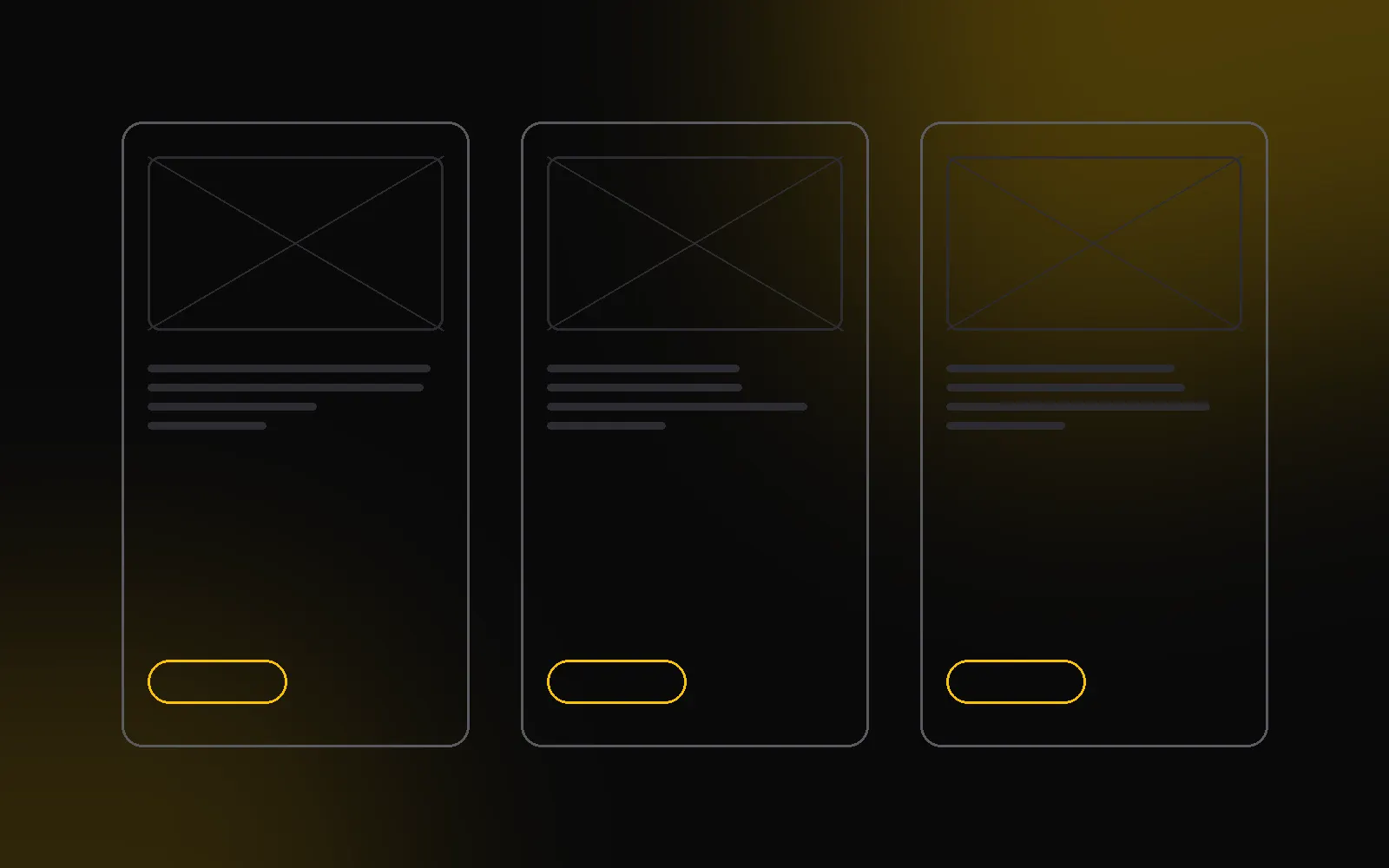 Wireframes dos fluxos principais