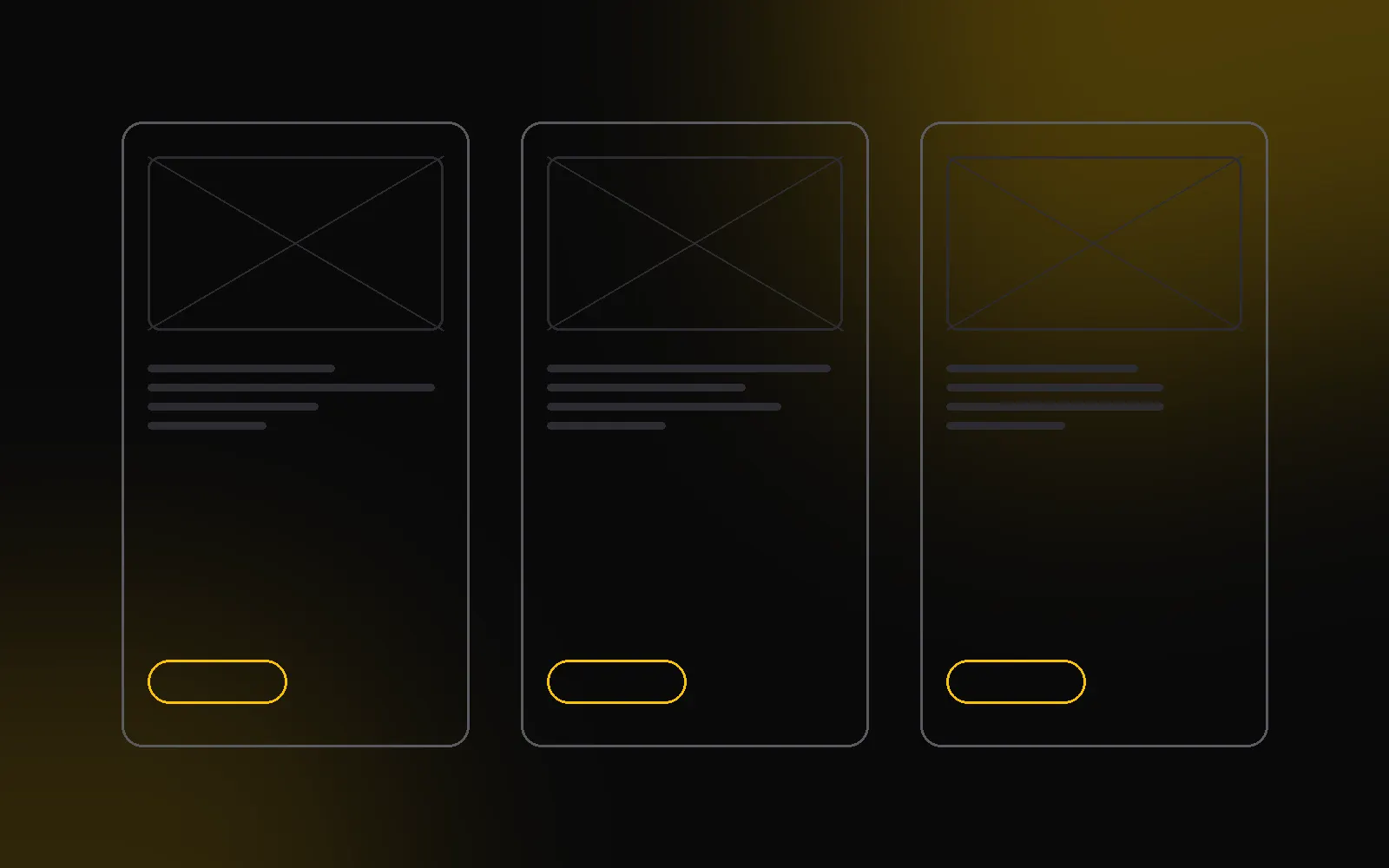 Wireframes das páginas principais